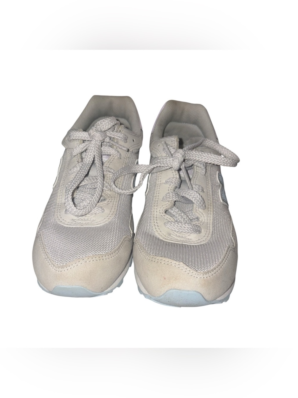 New Balance Kids Beige and Light Gray Lace-Up Sneakers
